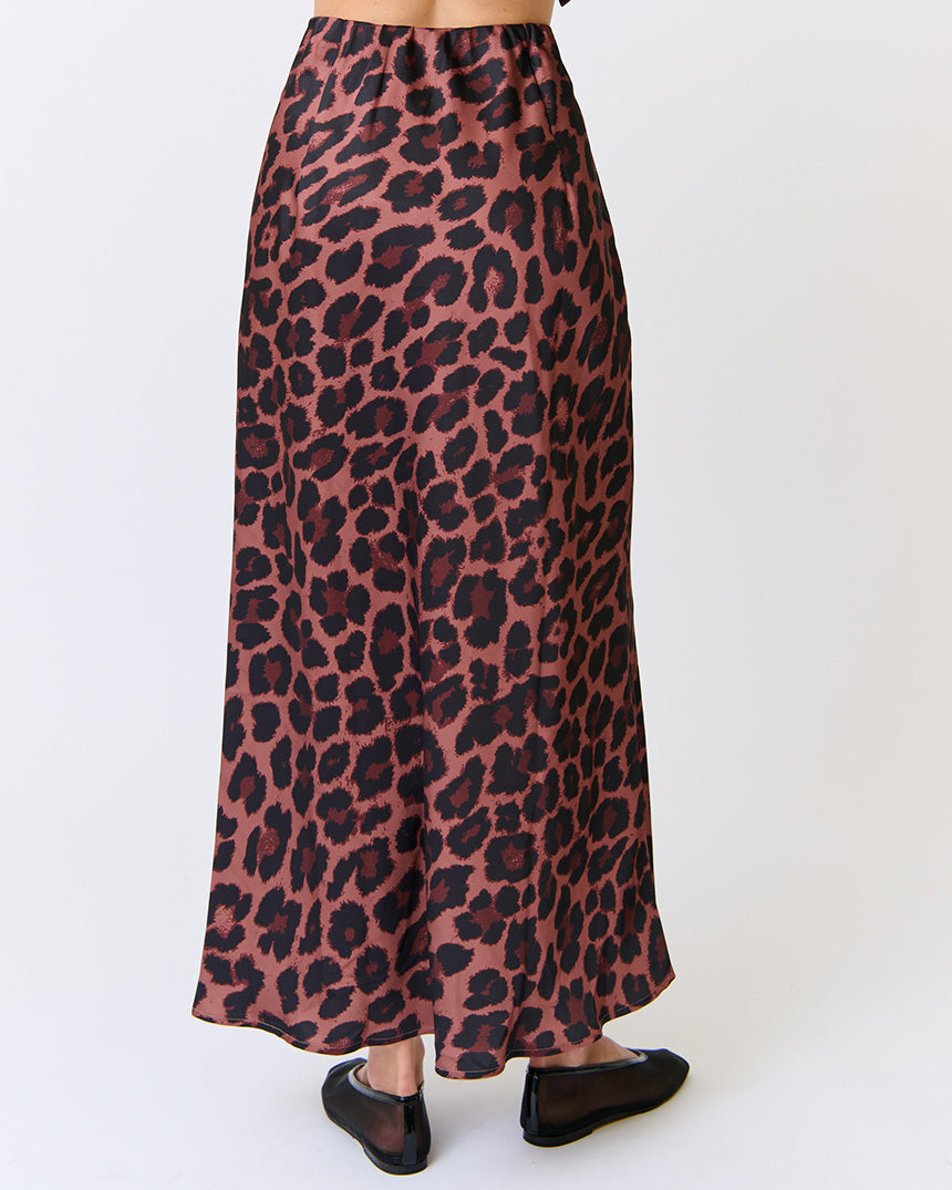 Millie Slip Skirt Coco Leopard