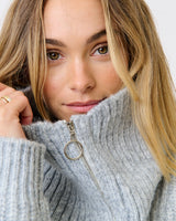 Azura Knit Pullover Grey Marle