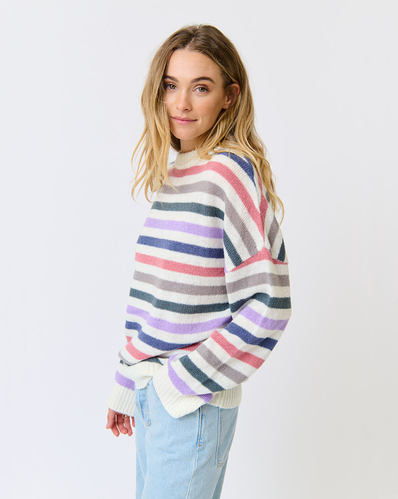 Lola Stripe Knit Rainbow Mist