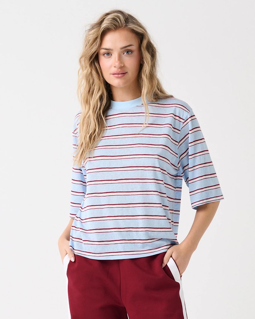 Hallie Tee Ice Berry Stripe