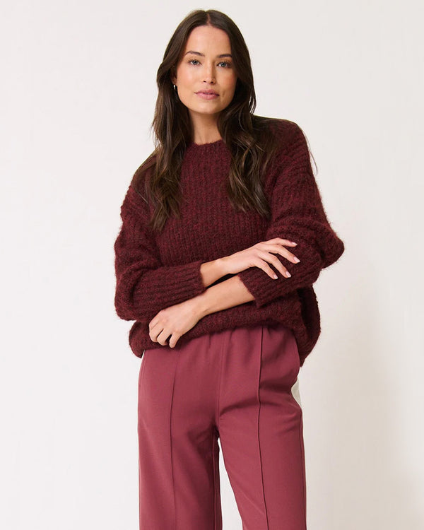 Lorenza Knit Sweater Plum
