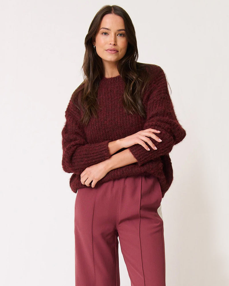 Lorenza Knit Sweater Plum