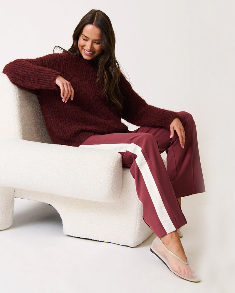 Lorenza Knit Sweater Plum