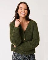 Hazel Knit Cardigan Khaki