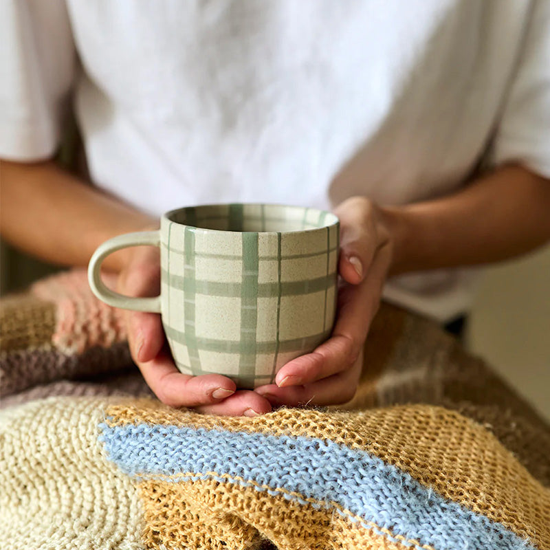 Duck Egg Check Cats Pyjamas Mug