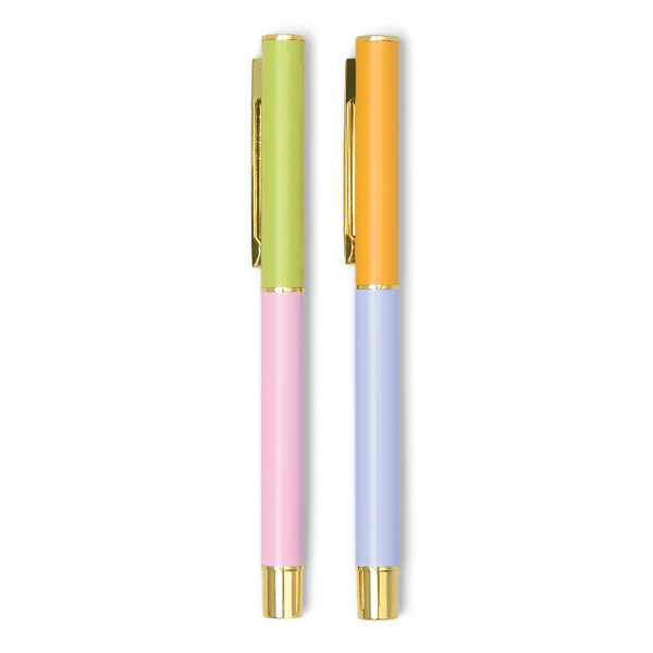 Colour Block Pen Set of 2 Cornflower & Lilac