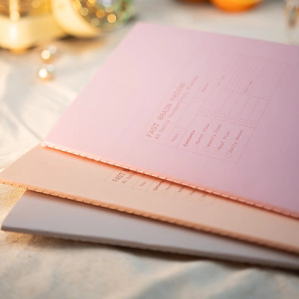 Fast Brain Daily Productivity Planner Peach