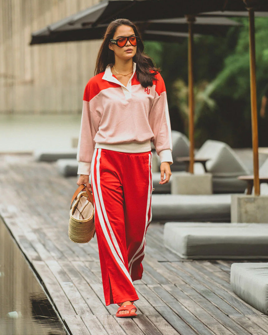 AJ Vintage Knit Sweatshirt Soft Blush