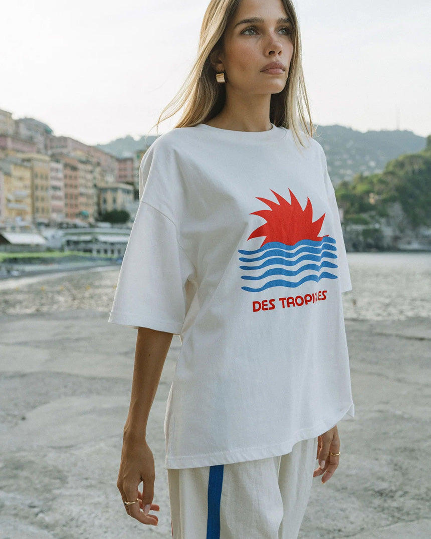 Tropiques Oversized Tee Warm White