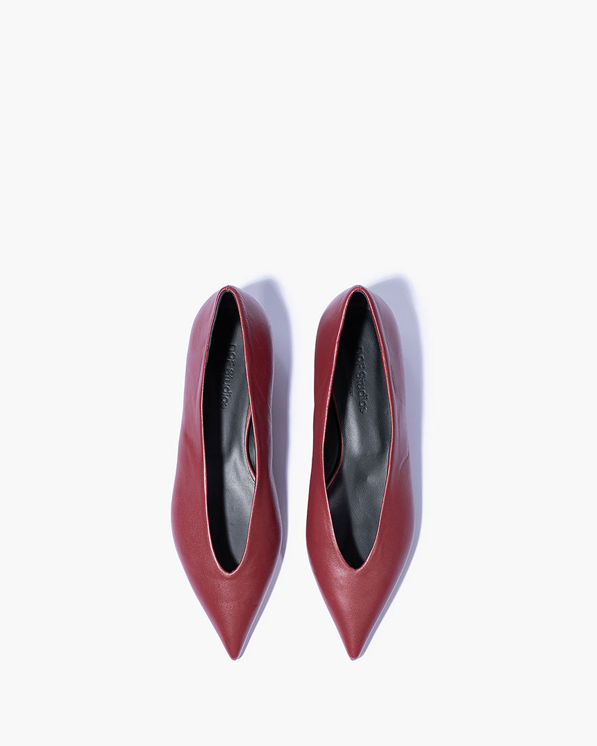 Claudia Kitten Heel Burgundy