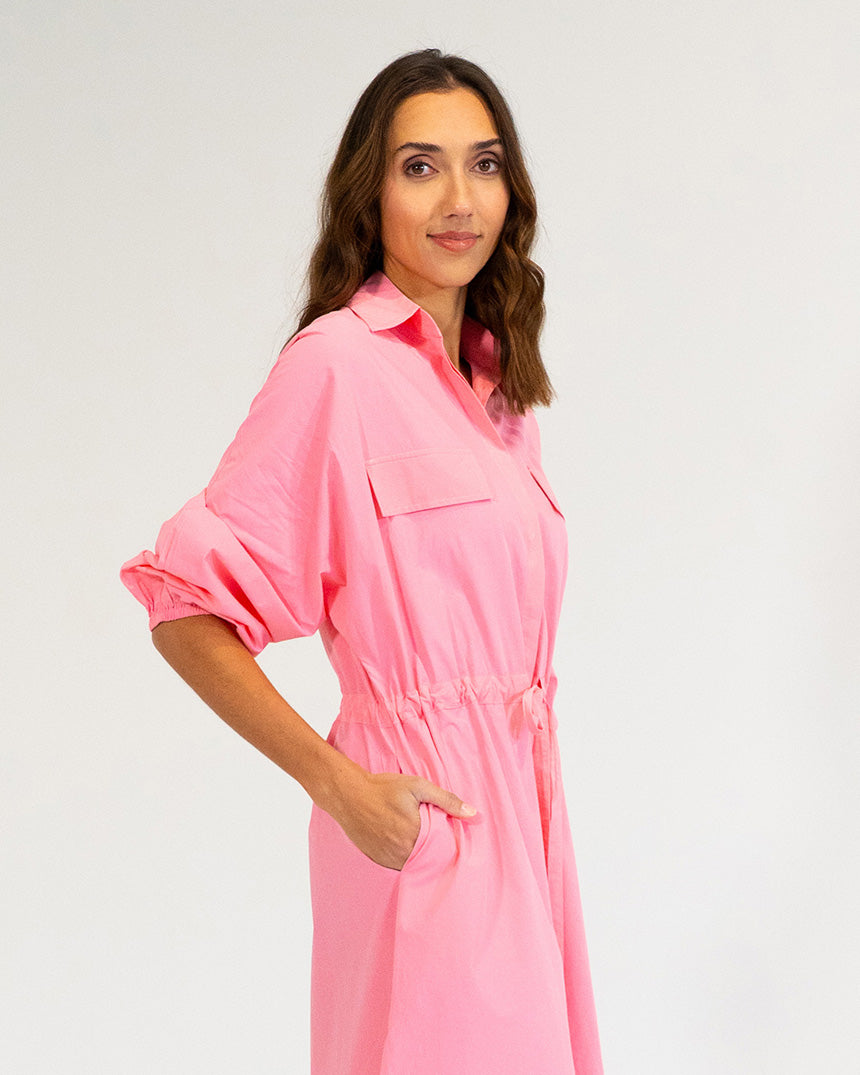 Daytona Shirt Dress Pink