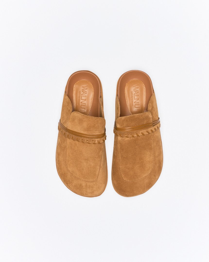 Della Leather Mule Tan Suede