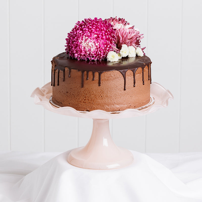 Ruffle Cake Stand Pink Salt 26cm