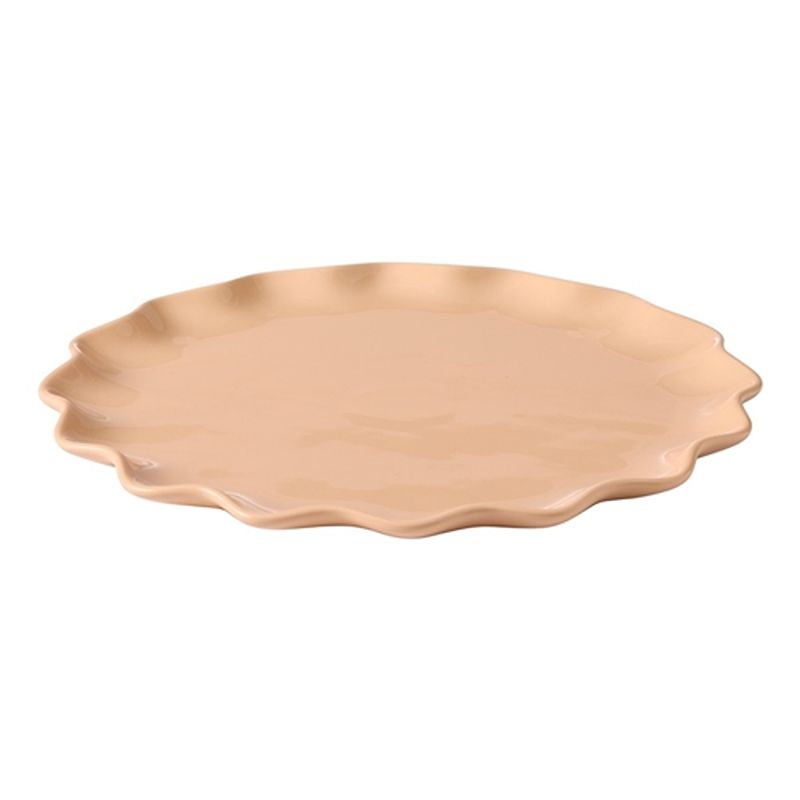 Ruffle Round Platter Petal 28cm