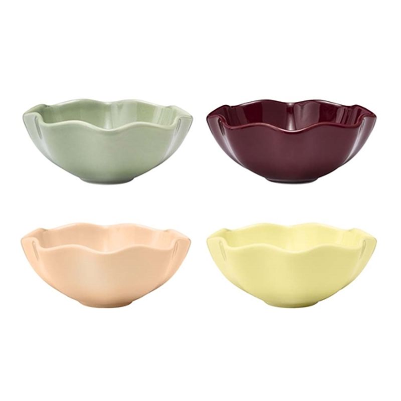 Ruffle Set of 4 Dip Bowls Assorted