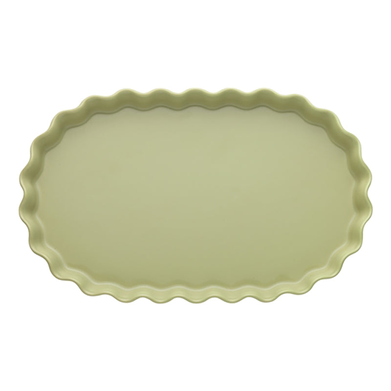 Ruffle Oval Serving Bowl Ginko 35cm