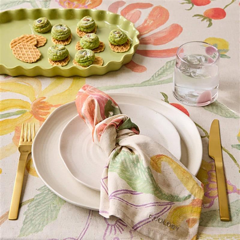 Ruffle Oval Serving Bowl Ginko 35cm