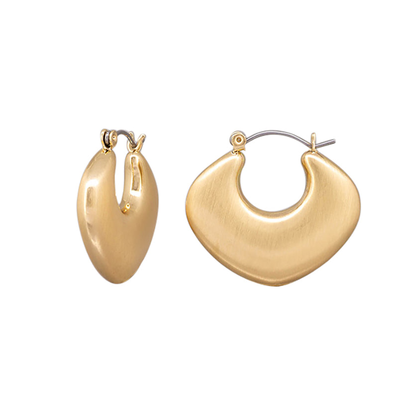 Alani Hoop Earrings Brushed Gold