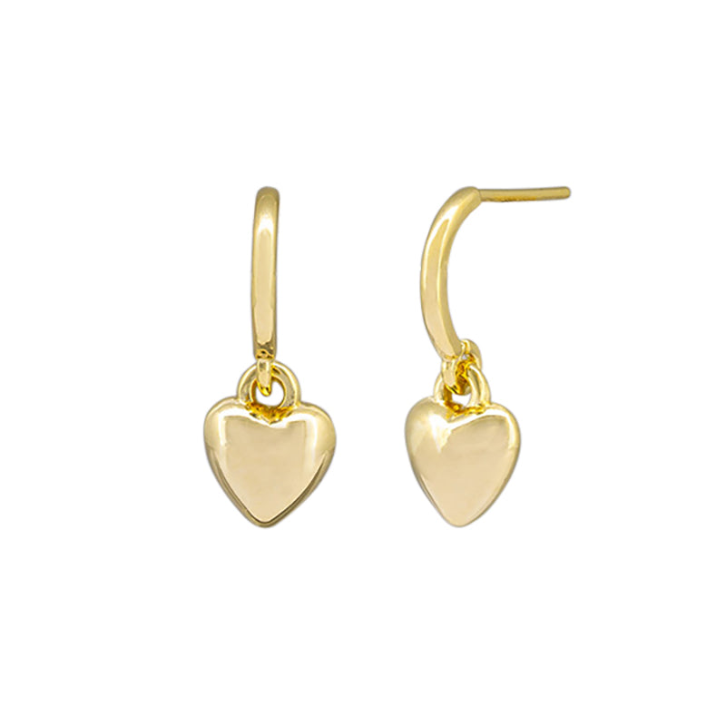 Cordelia Heart Huggie Earrings
