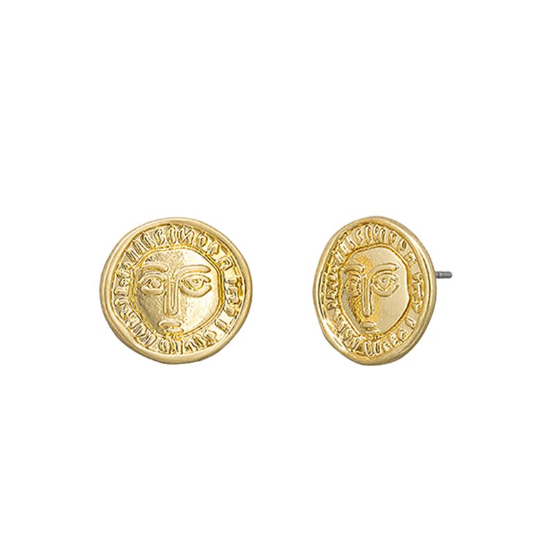 Noble Coin Gold Earrings