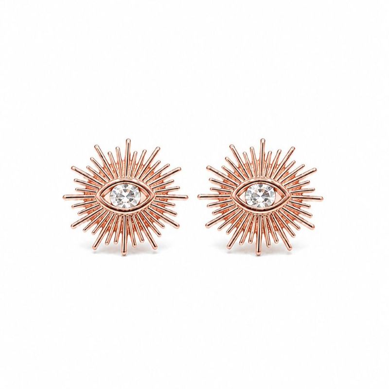 Gold Ray Stud Earrings
