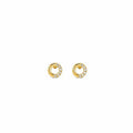 Alba Round Gold Stud Earrings
