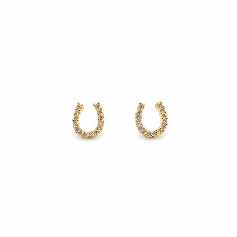 Chance Horseshoe Stud Earrings