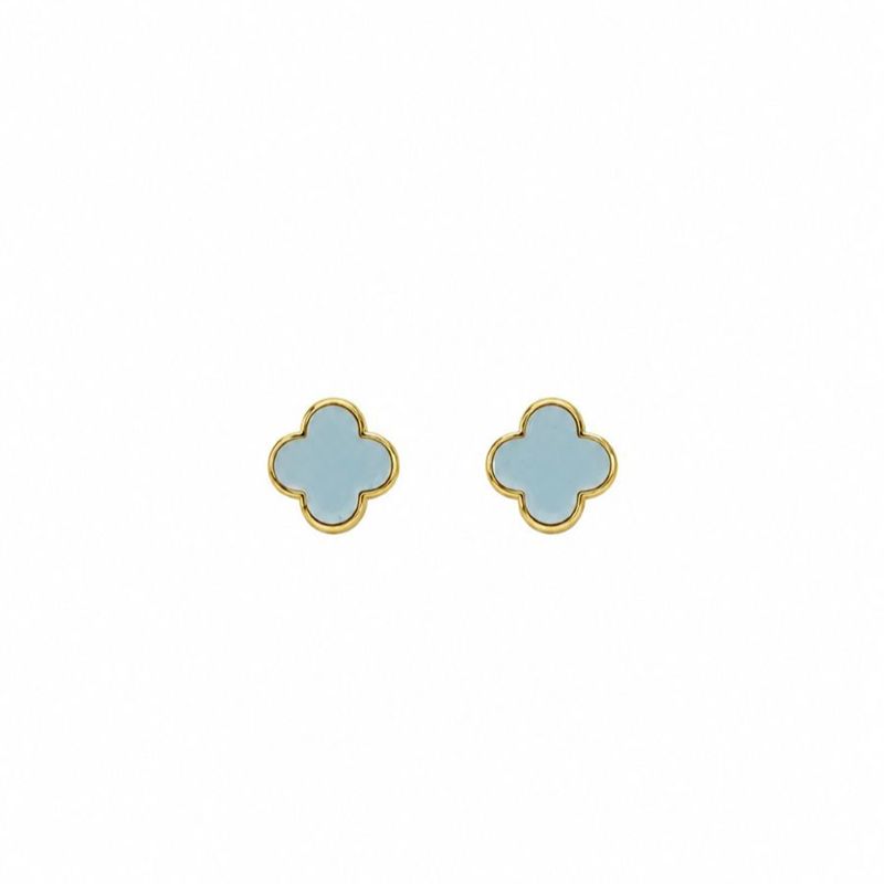 Felice Blue Resin Stud Earrings