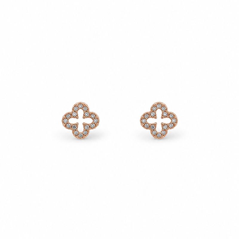 Felice Rose Gold Crystal Stud Earrings