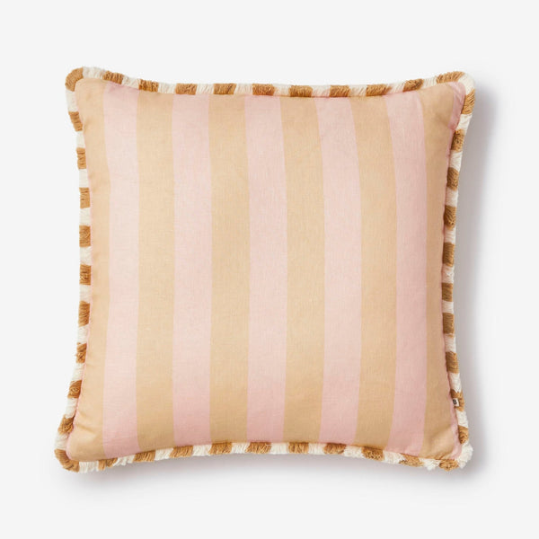 Bold Stripe Buff Cushion 60x60cm