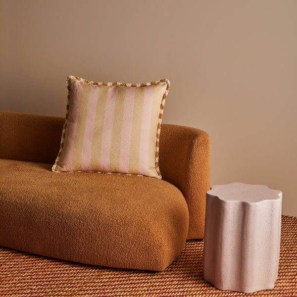 Bold Stripe Buff Cushion 60x60cm