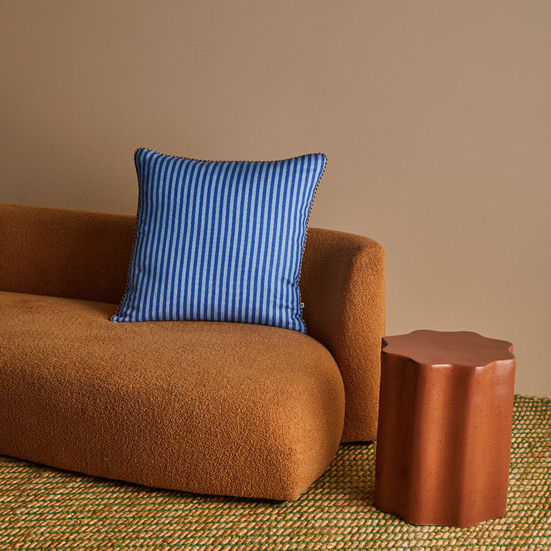 Pinstripe Blue Cushion 60x60cm
