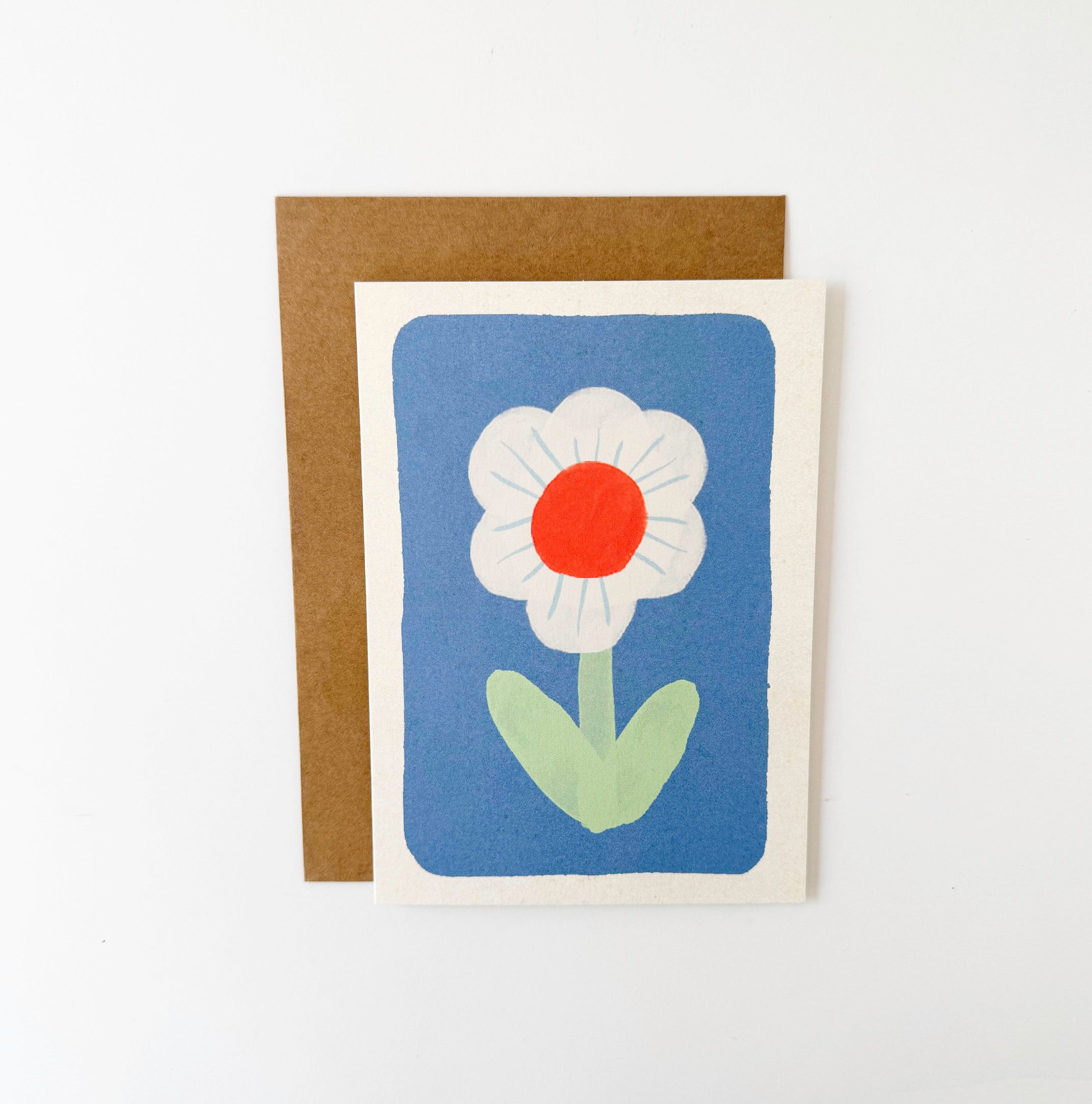 Blue Single Flower Card