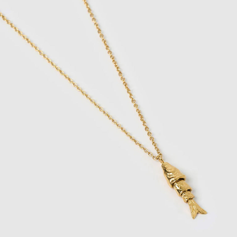 Fishbone Gold Necklace