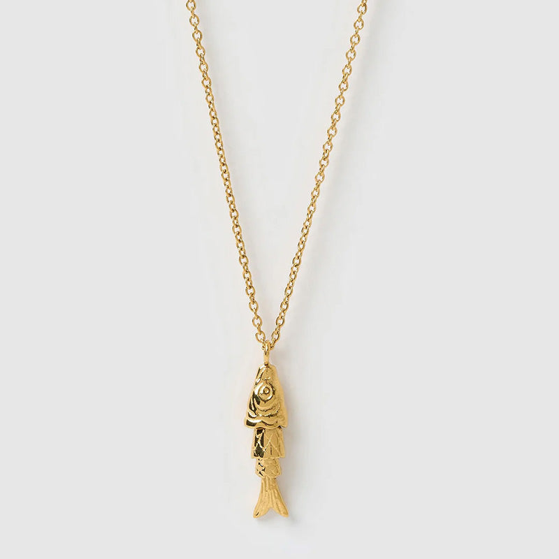 Fishbone Gold Necklace