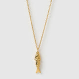 Fishbone Gold Necklace