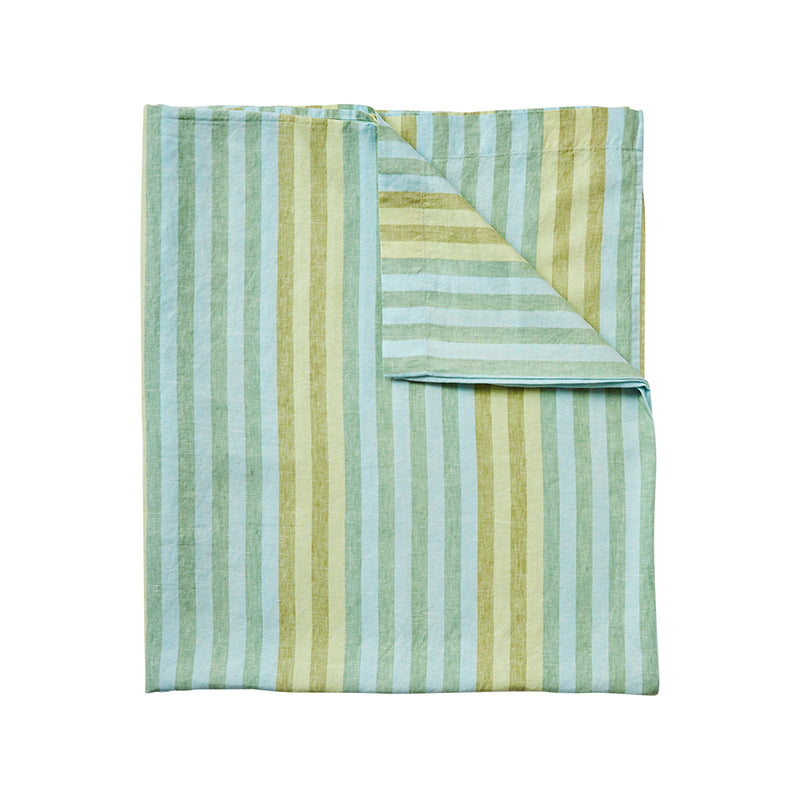 Stripe Blue Green Flat Sheet