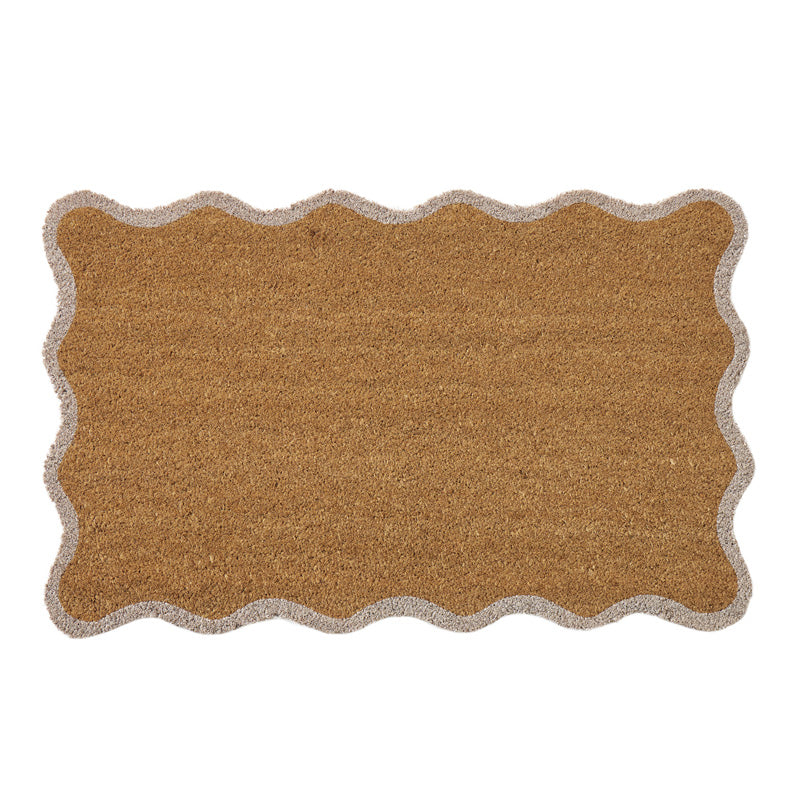 Sona Coir Door Mat Ivory Scallop