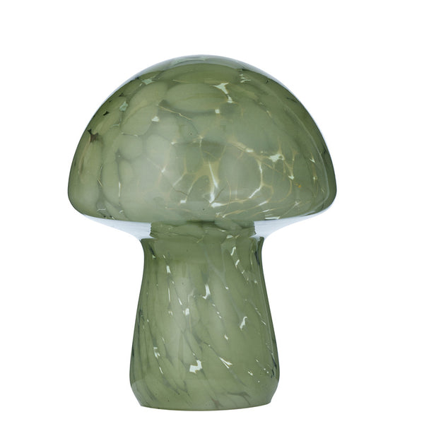 Mushroom Glass LED Lamp Green