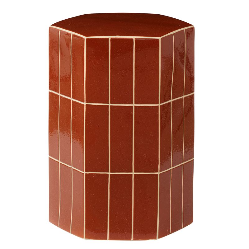 Seidler Ceramic Tile Stool Rust - PICK UP ONLY