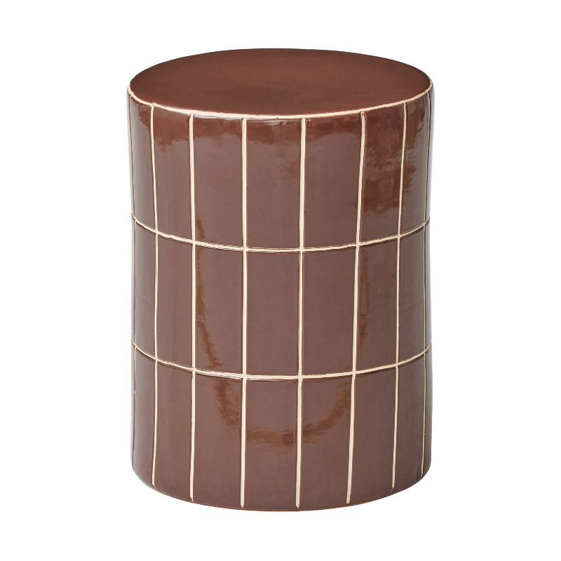Boyd Ceramic Tile Stool Chocolate - PICK UP ONLY