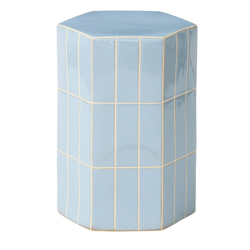 Seidler Ceramic Tile Stool Blue - PICK UP ONLY