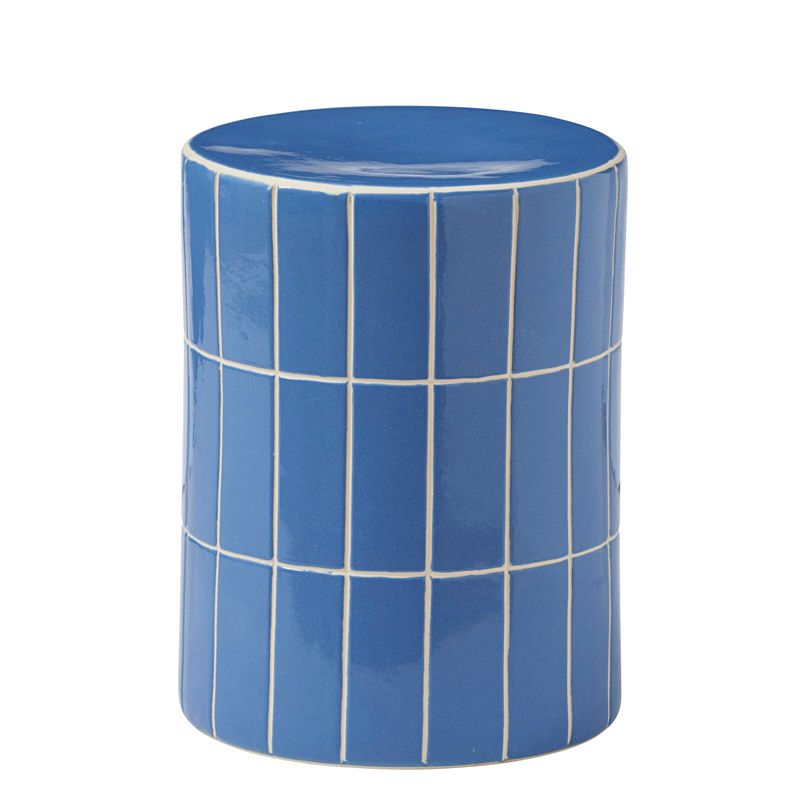 Boyd Ceramic Tile Stool Azure - PICK UP ONLY