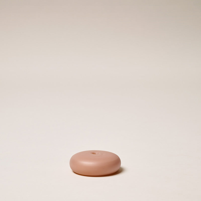 Frosted Glass Incense Holder Brown