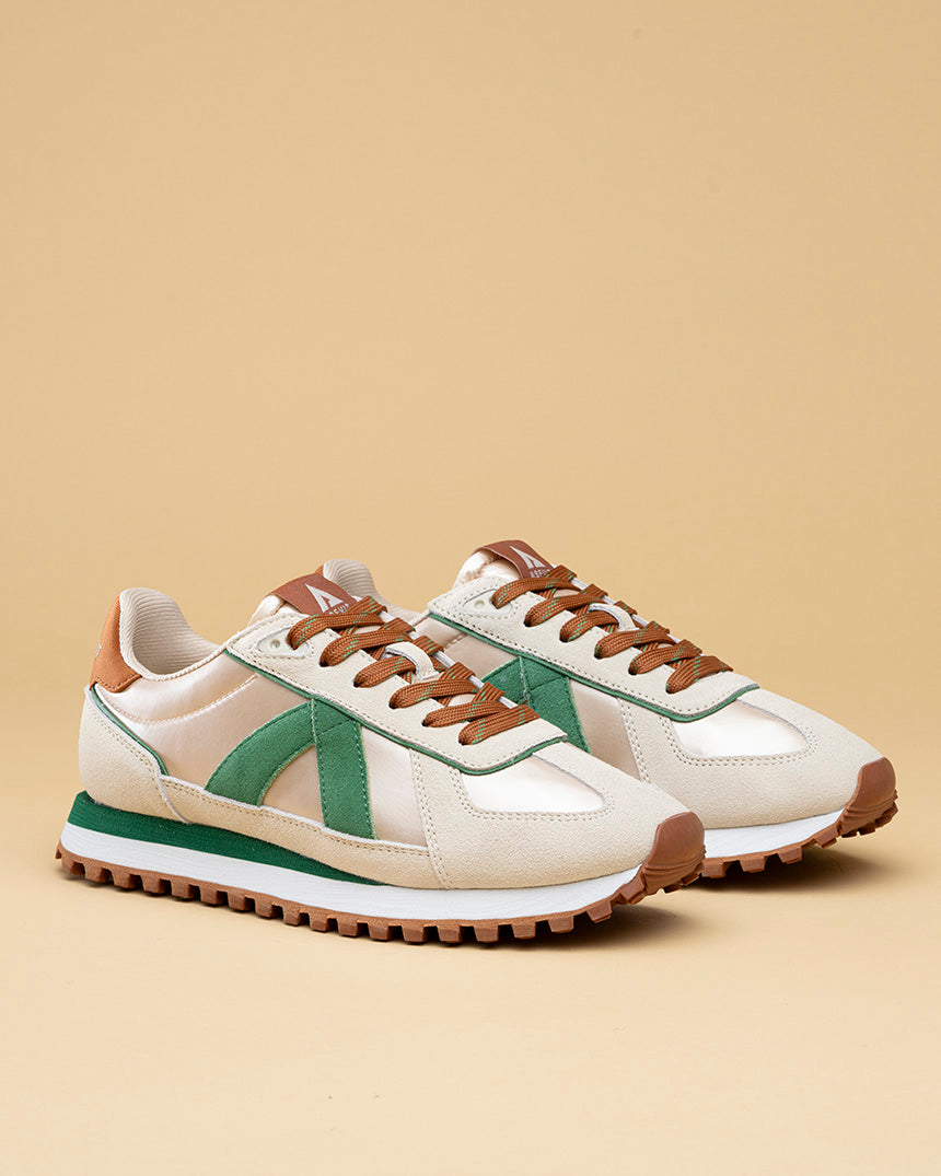 Gate Sneaker Turtle Green Cognac