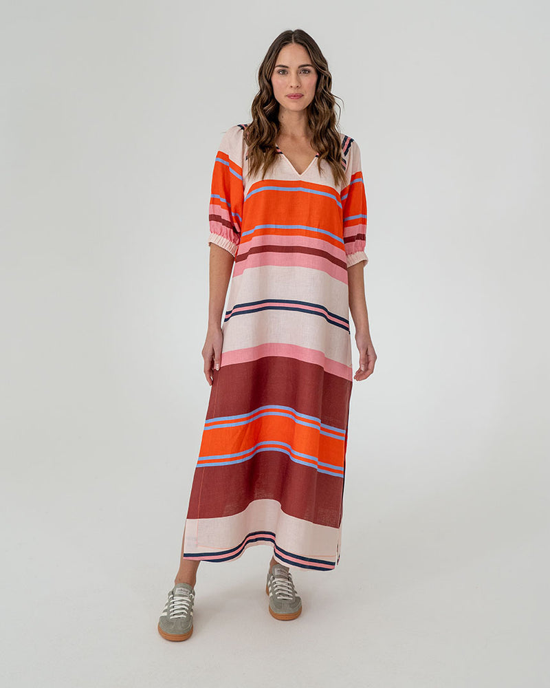 Geneva Dress Wide Stripe