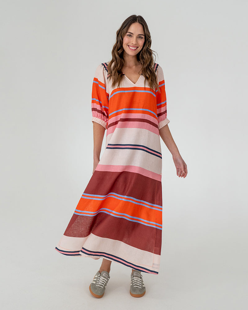 Geneva Dress Wide Stripe