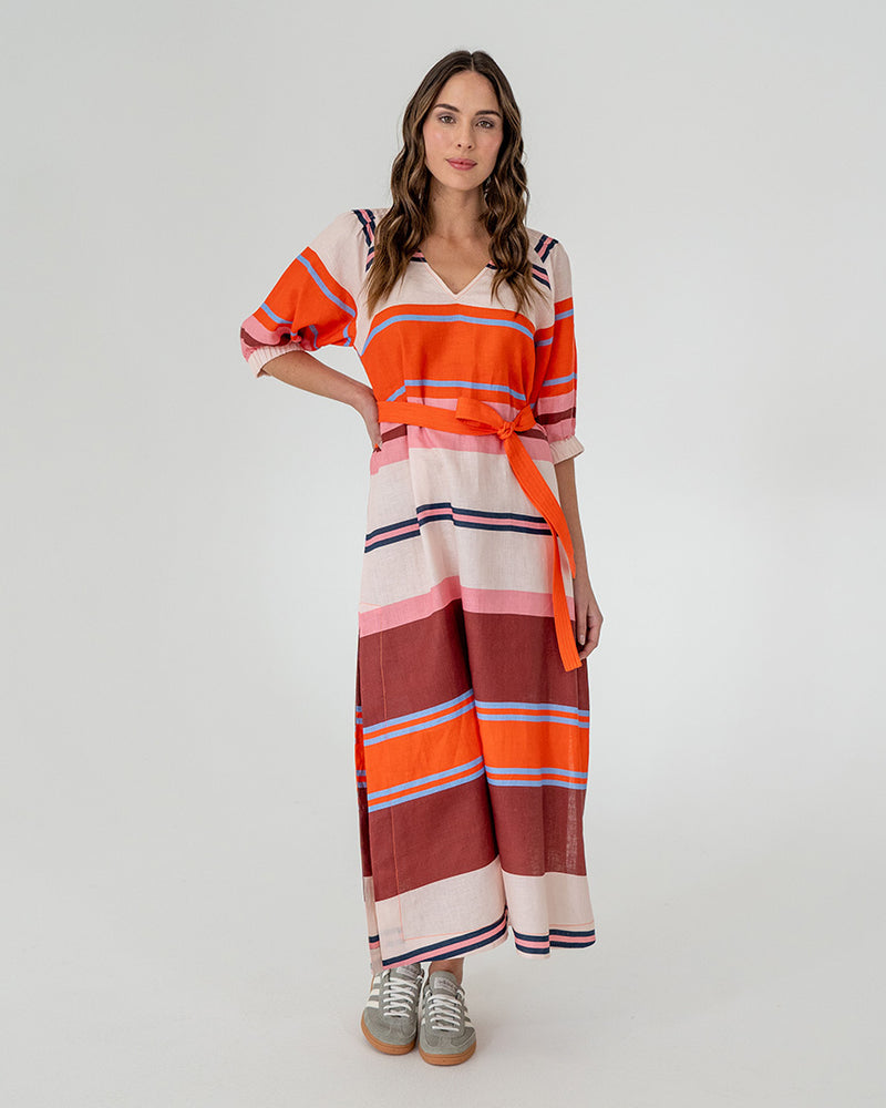 Geneva Dress Wide Stripe