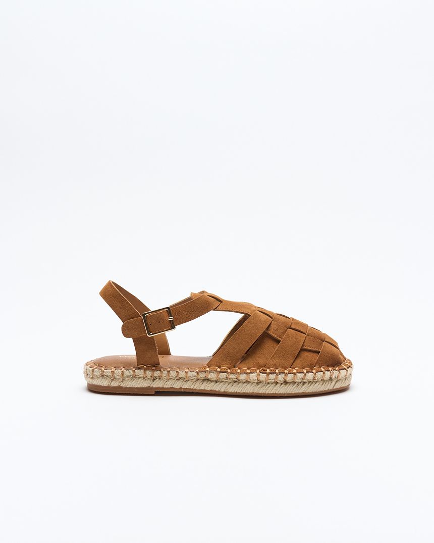 Ginger Leather Espadrille Tan