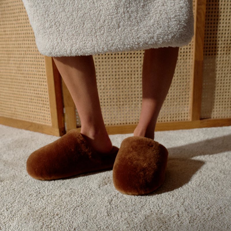 Sheepskin Slippers Hazelnut